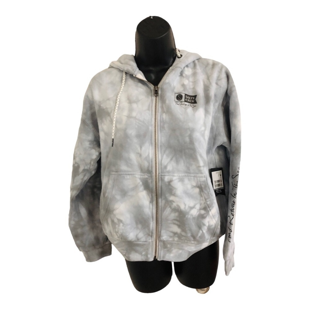 SALTY CREW Alpha Zip gray swirl‎ Hoody sweatshirt size XS brand new